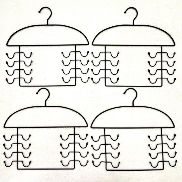 Set of 4 (Four) 4-Tier 16-Hook Space Saving Metal Bra Hangers - Picture 1 of 4